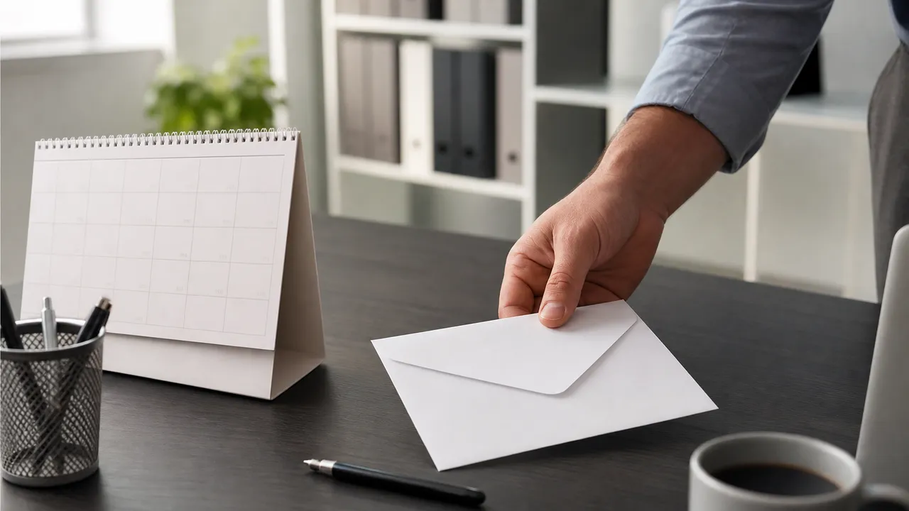 Personne signant une lettre de démission à un bureau